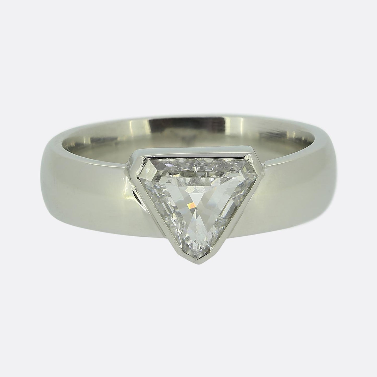 0.75 Carat Shield Cut Diamond Solitaire Ring