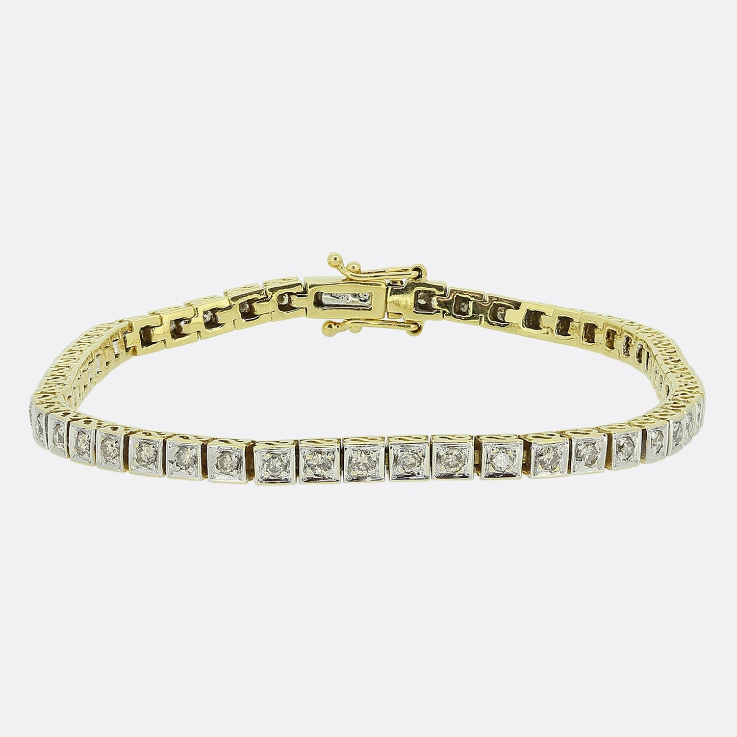 Vintage 1.30 Carat Diamond Line Bracelet