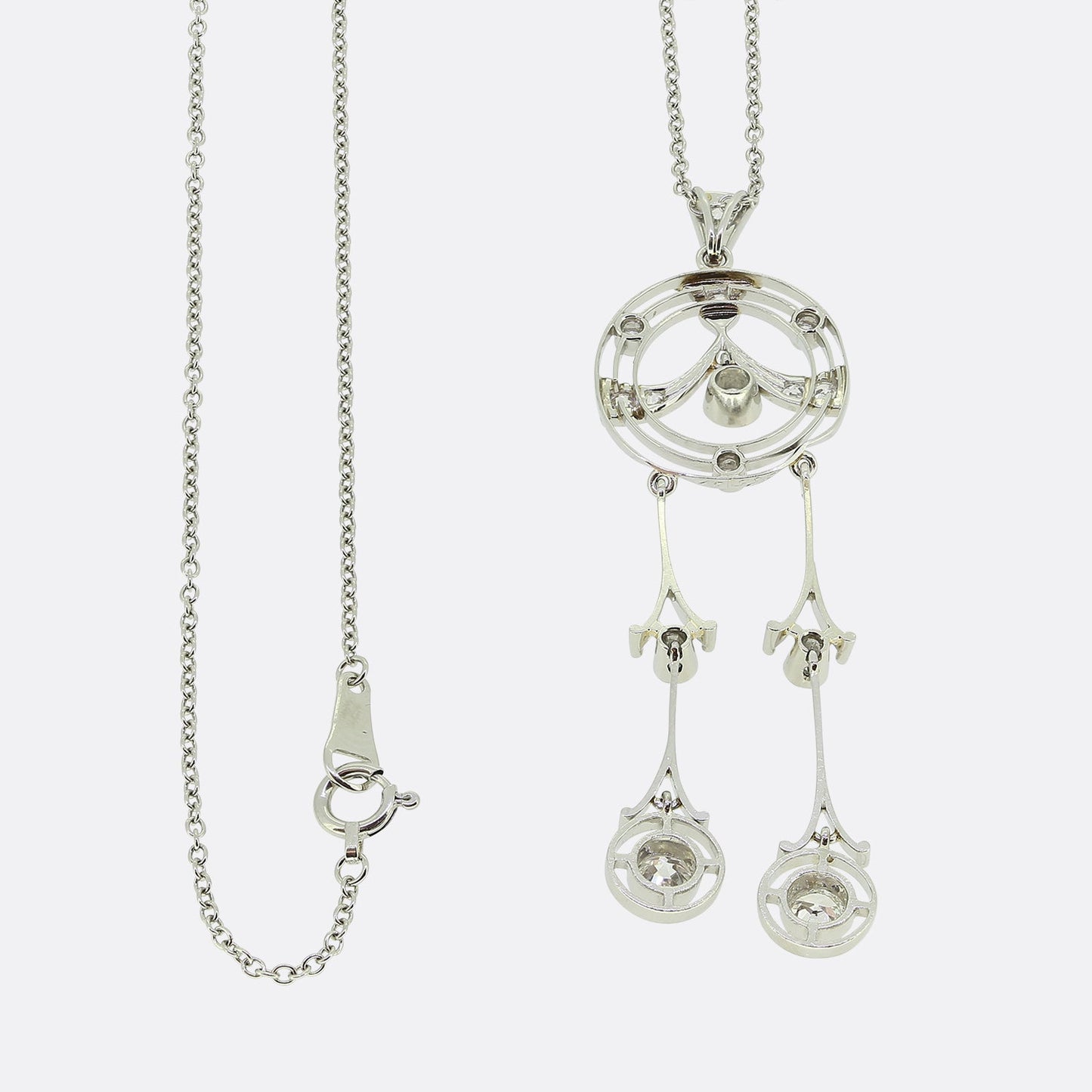 Art Deco Diamond Négligée Necklace