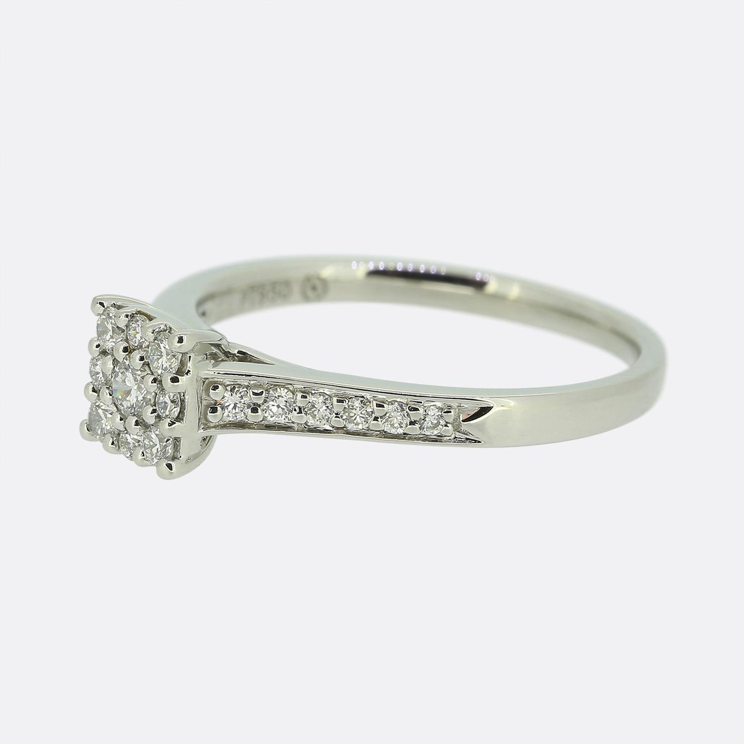 0.32 Carat Diamond Square Faced Ring