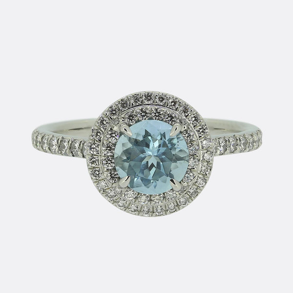Tiffany & Co. Aquamarine and Diamond Soleste Ring