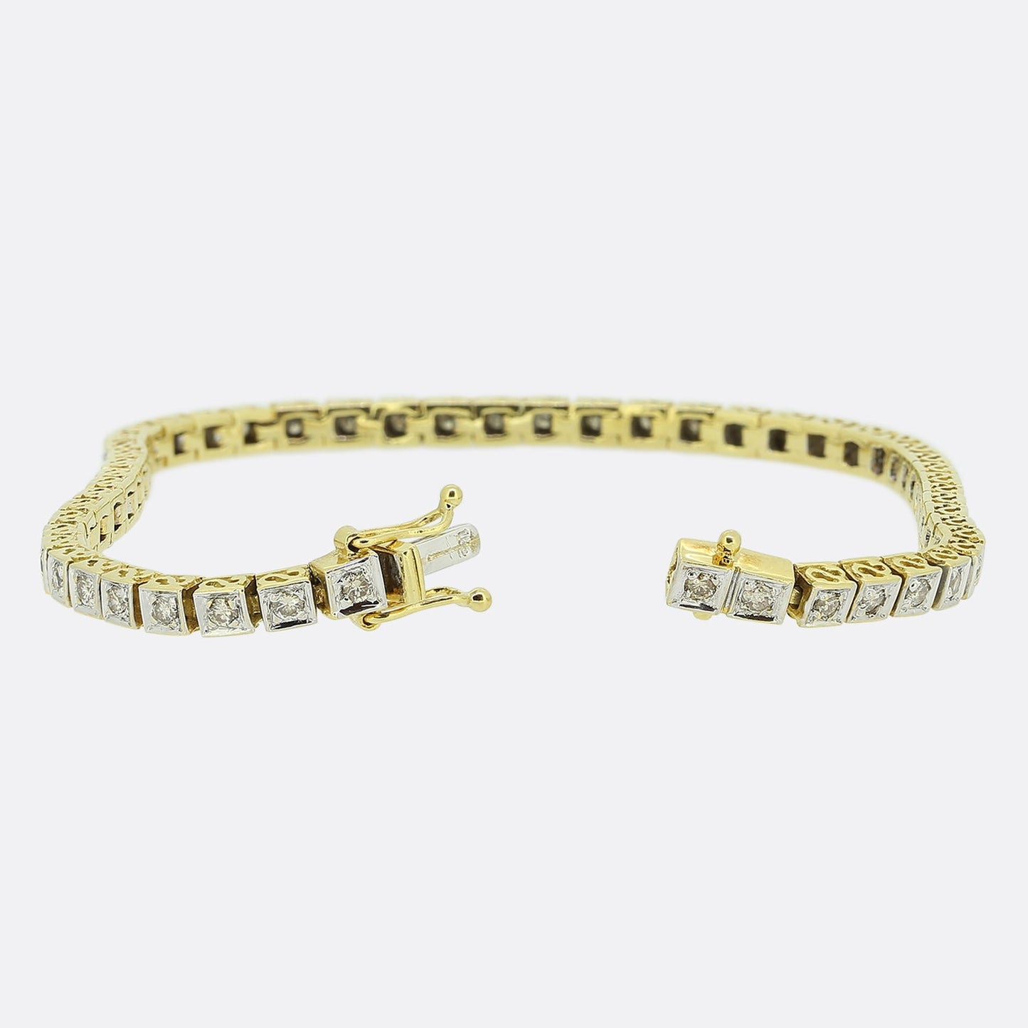 Vintage 1.30 Carat Diamond Line Bracelet