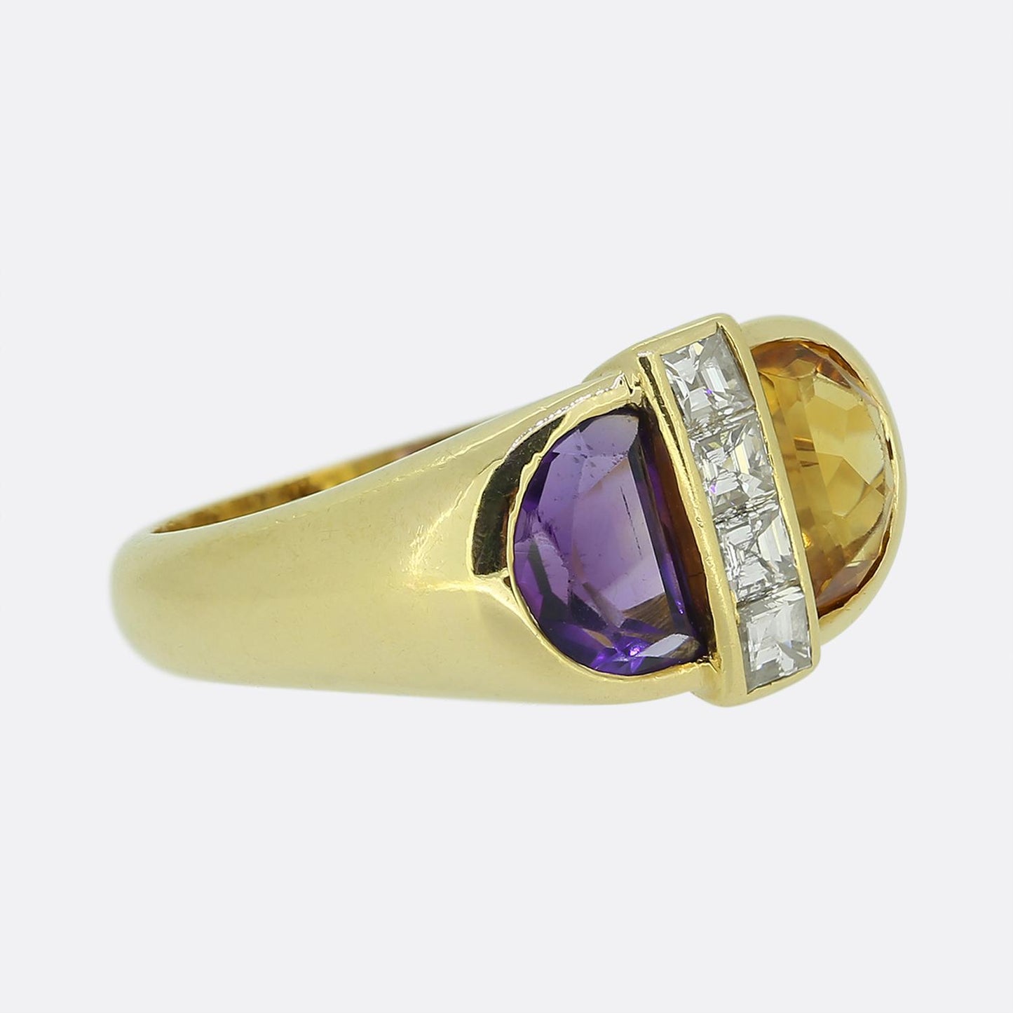 Cartier Amethyst Citrine and Diamond Ring