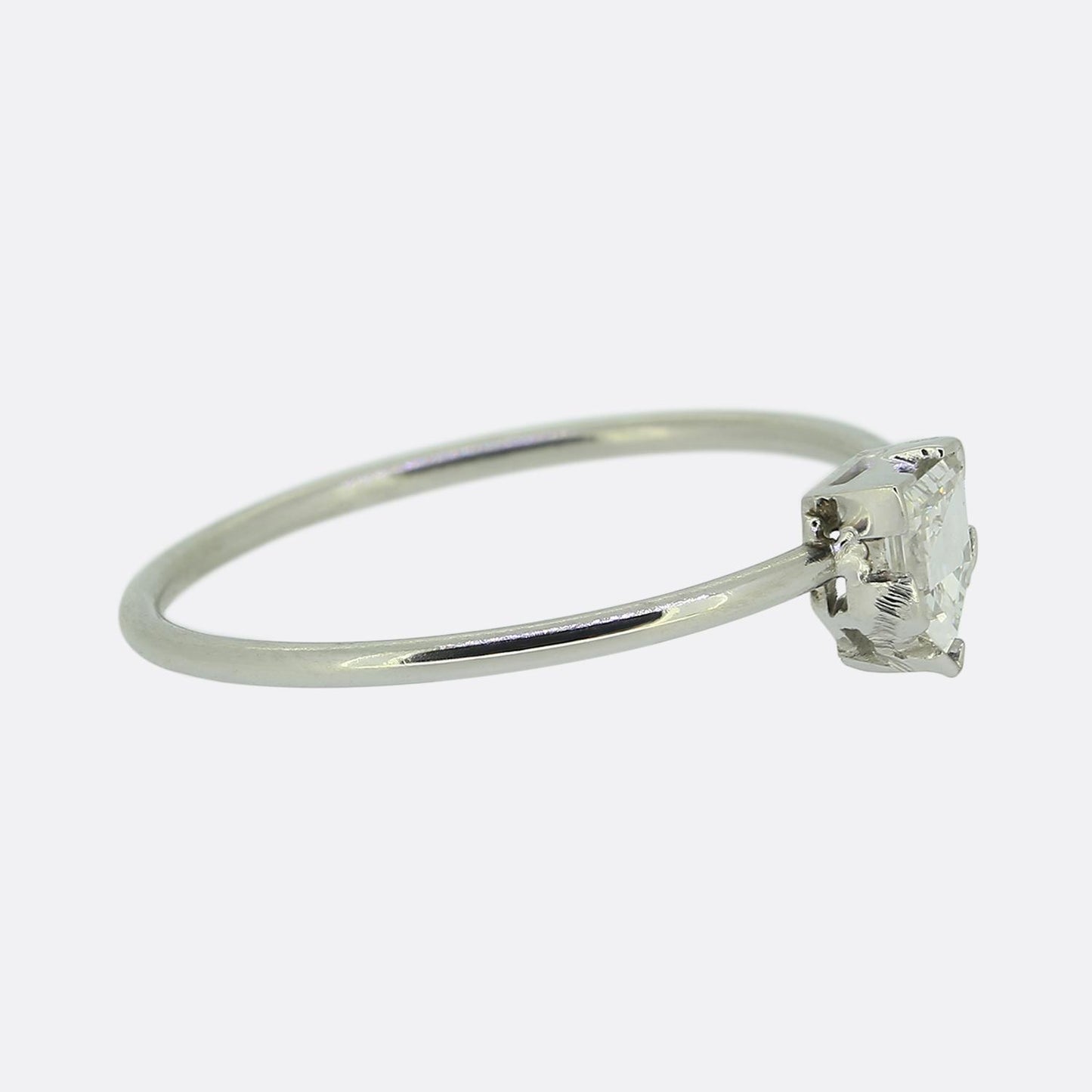 0.40 Carat Shield Cut Diamond Solitaire Ring