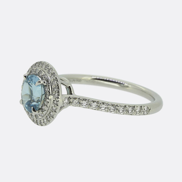 Tiffany & Co. Aquamarine and Diamond Soleste Ring