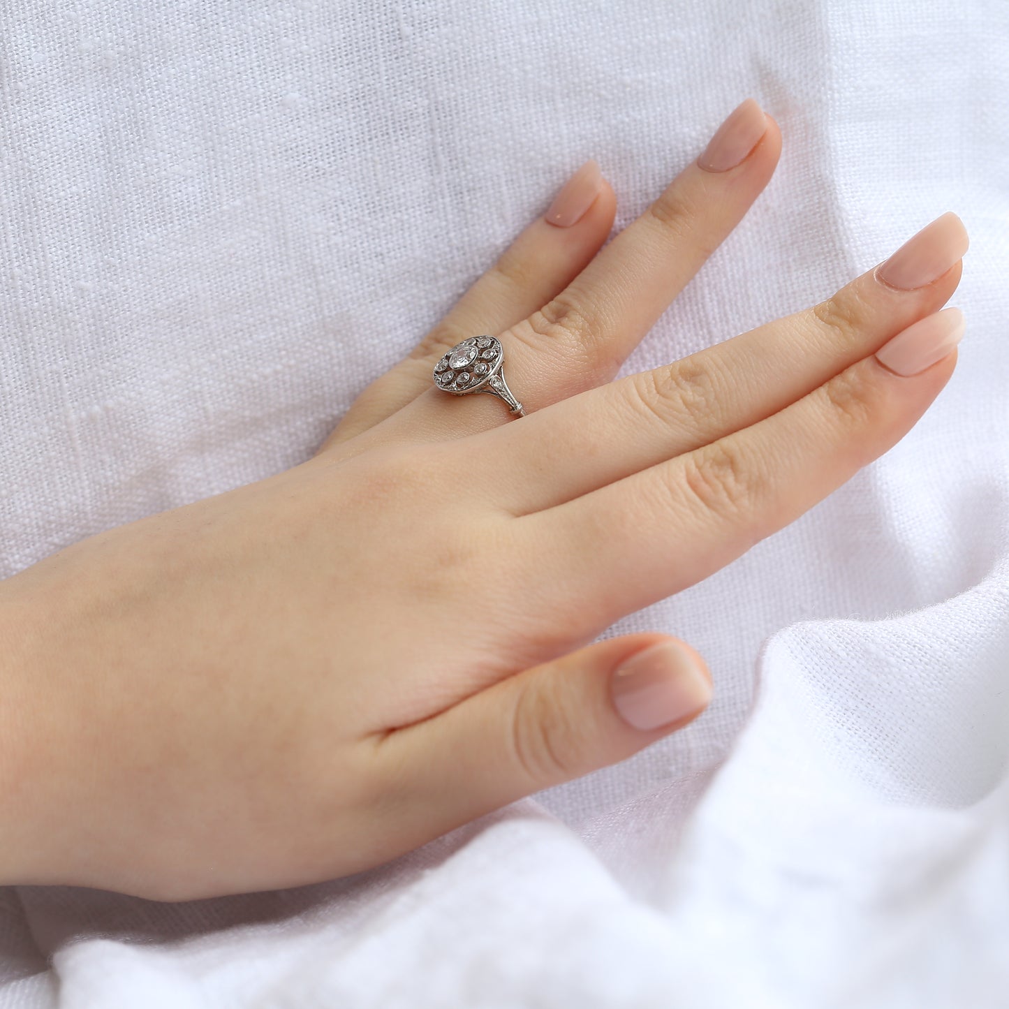 Art Deco Diamond Cluster Ring