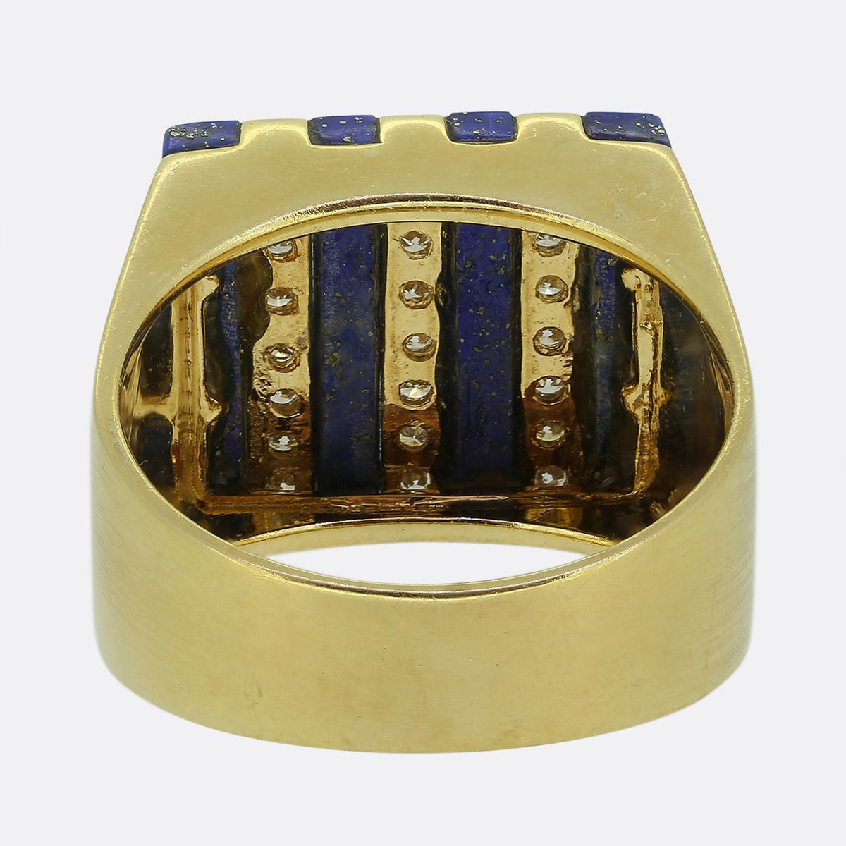 Vintage Lapis Lazuli and Diamond Ring