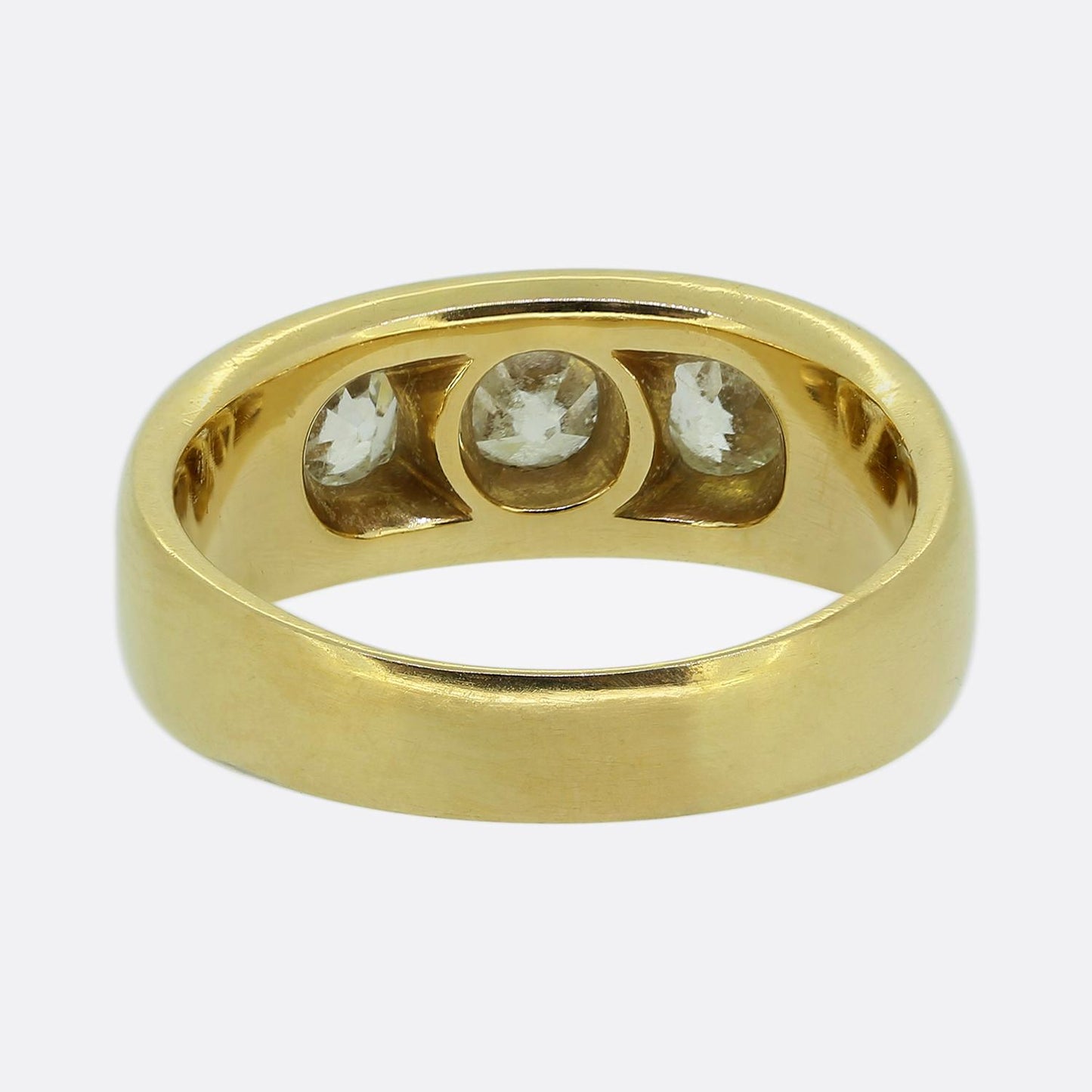 Antique Diamond Three-Stone Gypsy Ring