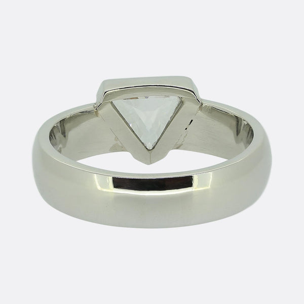 0.75 Carat Shield Cut Diamond Solitaire Ring