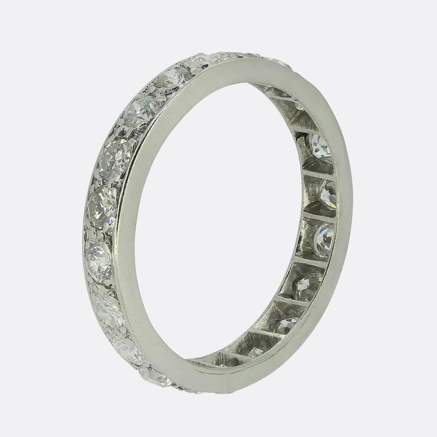 Edwardian 2.40 Carat Diamond Full-Eternity Ring Size R (59)
