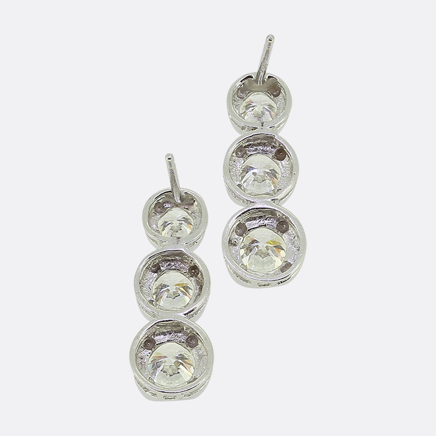 2.20 Carat Diamond Drop Earrings