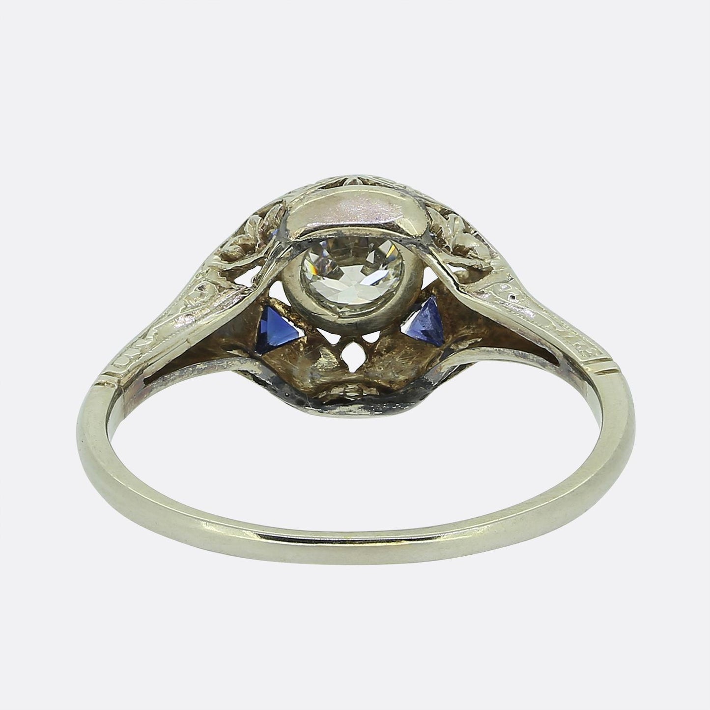 Art Deco Sapphire and Diamond Ring