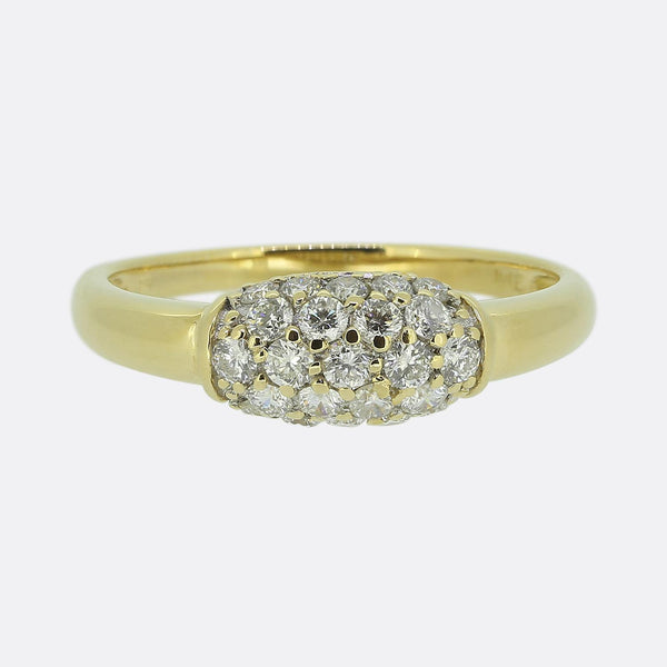 0.50 Carat Pave Diamond Cluster Ring