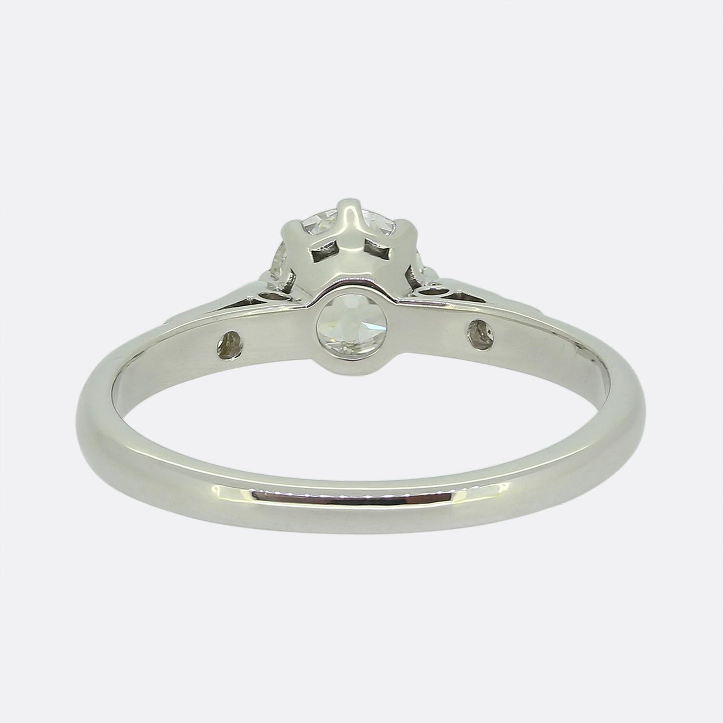 Art Deco 0.66 Carat Diamond Engagement Ring