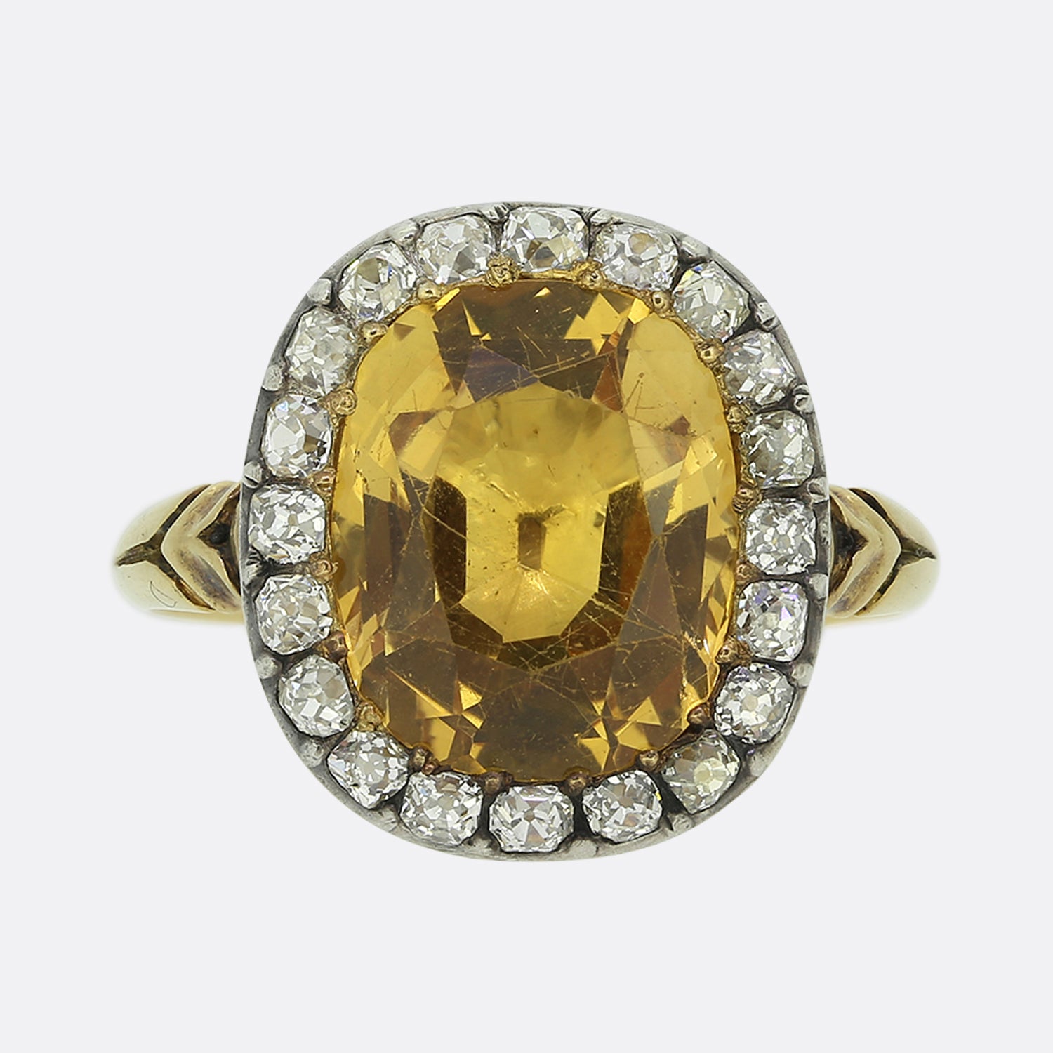 Yellow topaz diamond best sale ring