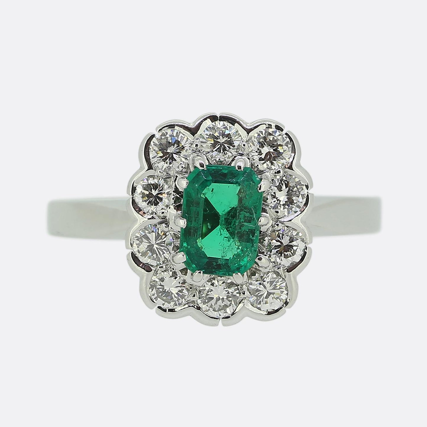 Vintage Emerald and Diamond Ring