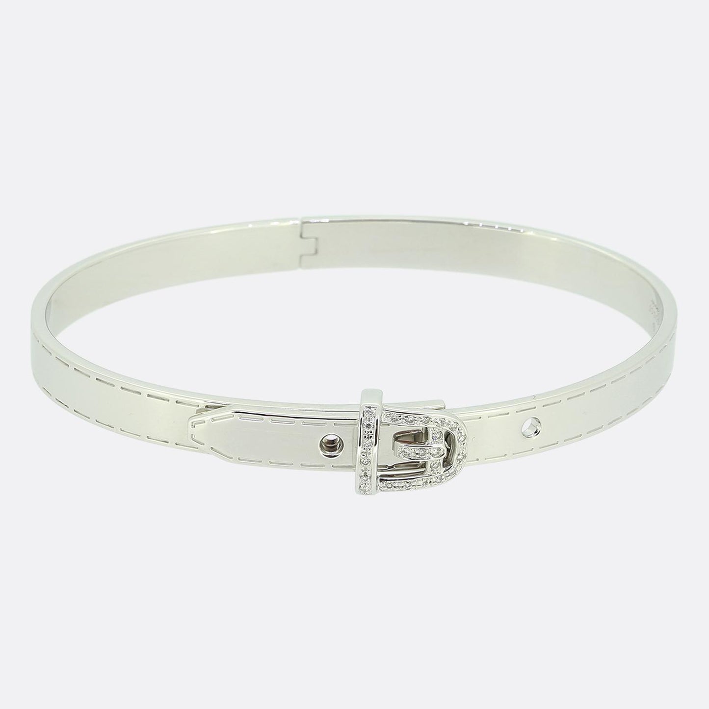 Gucci Diamond Buckle Bangle