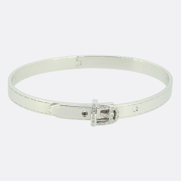 Gucci Diamond Buckle Bangle