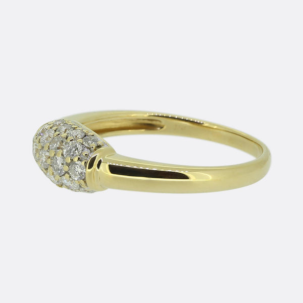 0.50 Carat Pave Diamond Cluster Ring