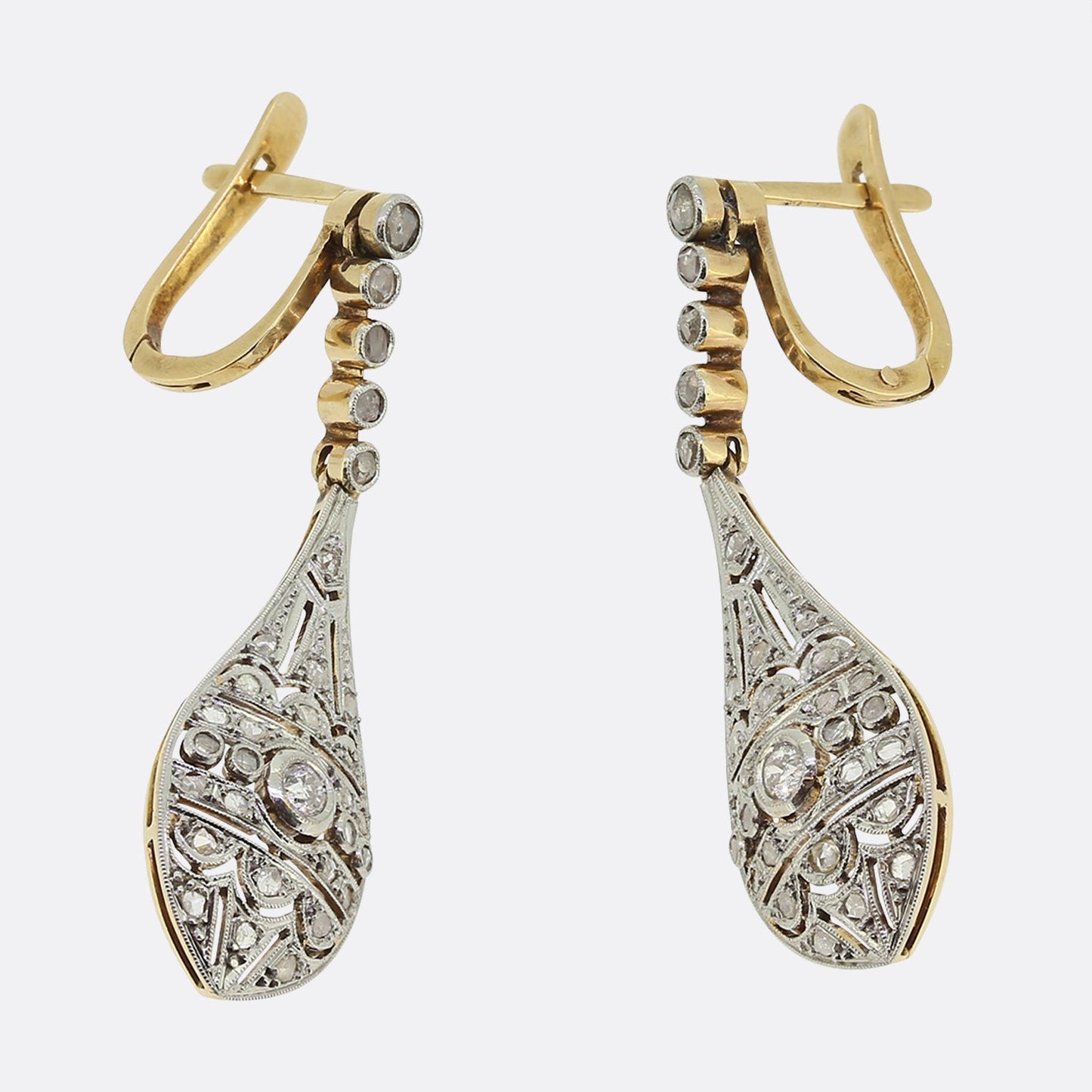 Art Deco Diamond Drop Earrings
