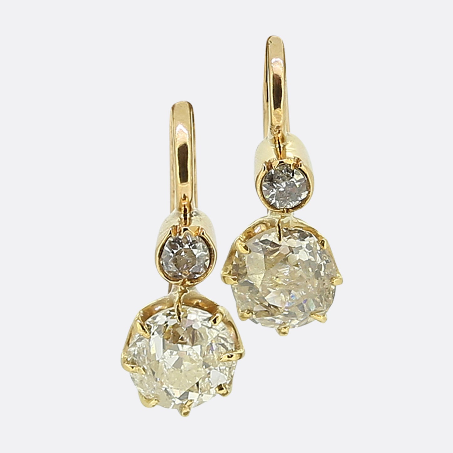 Antique Diamond Drop Earrings
