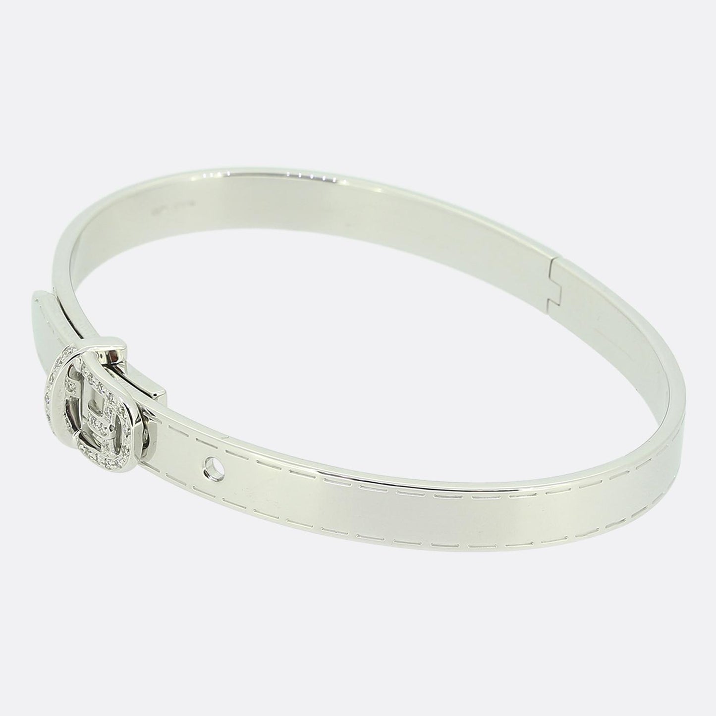 Gucci Diamond Buckle Bangle