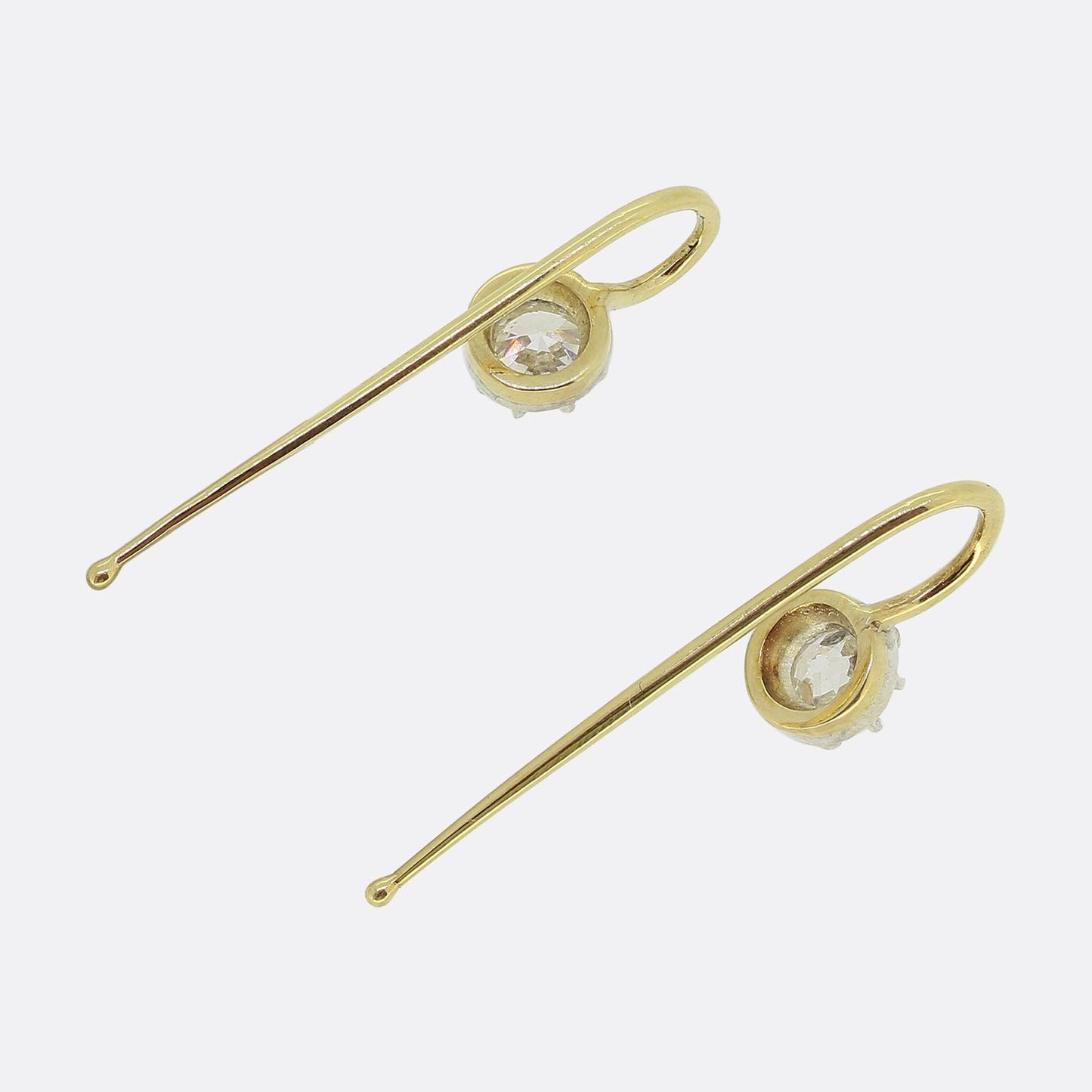 TVJ 0.80 Carat Old Cut Diamond Earrings