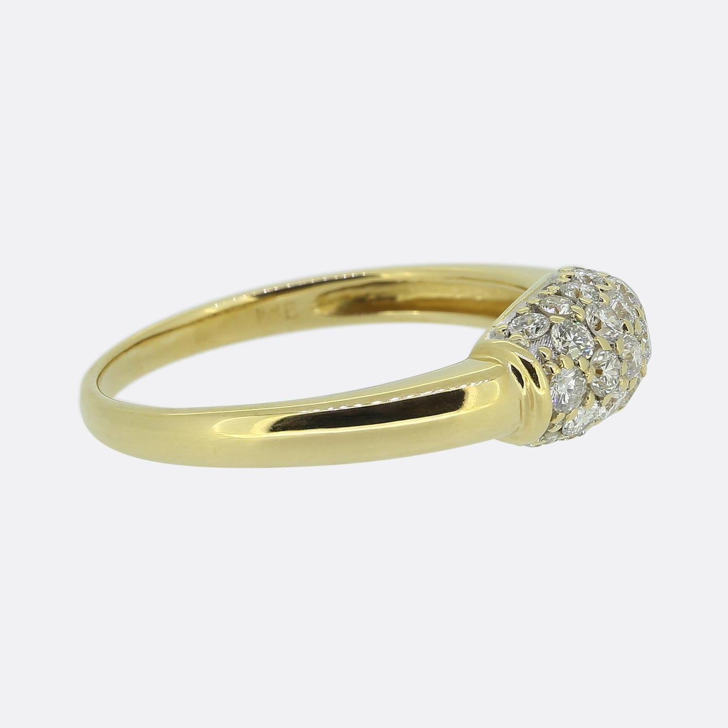 0.50 Carat Pave Diamond Cluster Ring