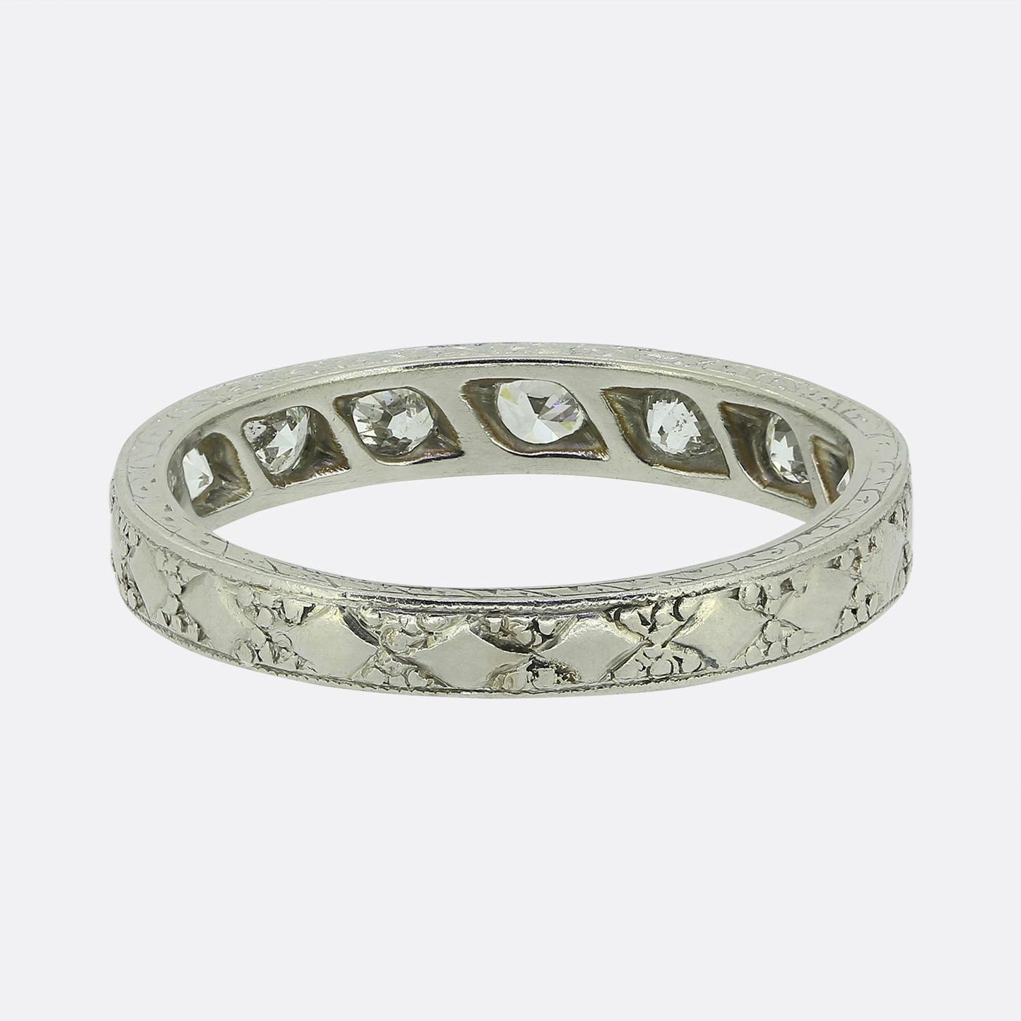 Art Deco 0.84 Carat Diamond Half-Eternity Ring Size P (56.5)