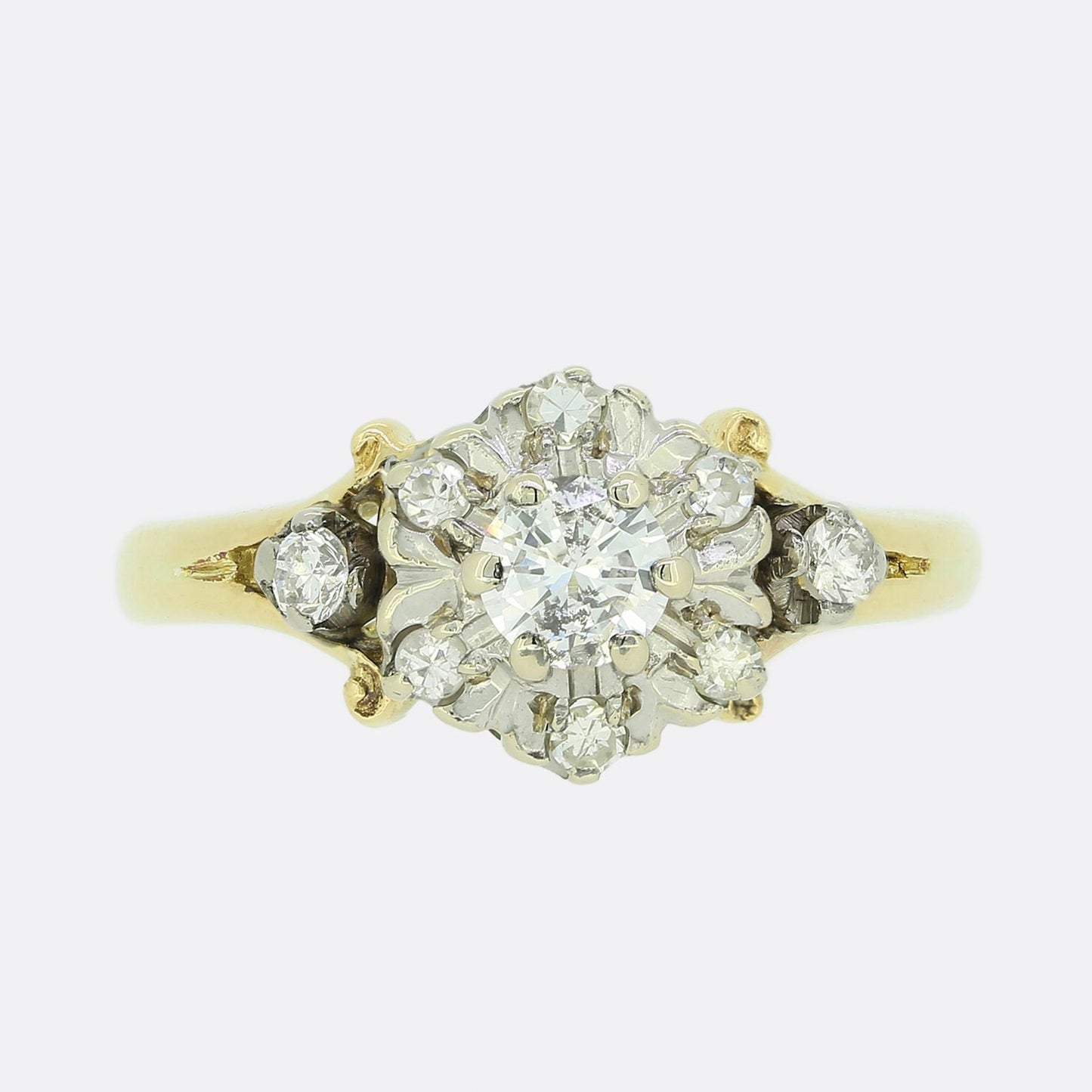 0.35 Carat Diamond Daisy Cluster Ring