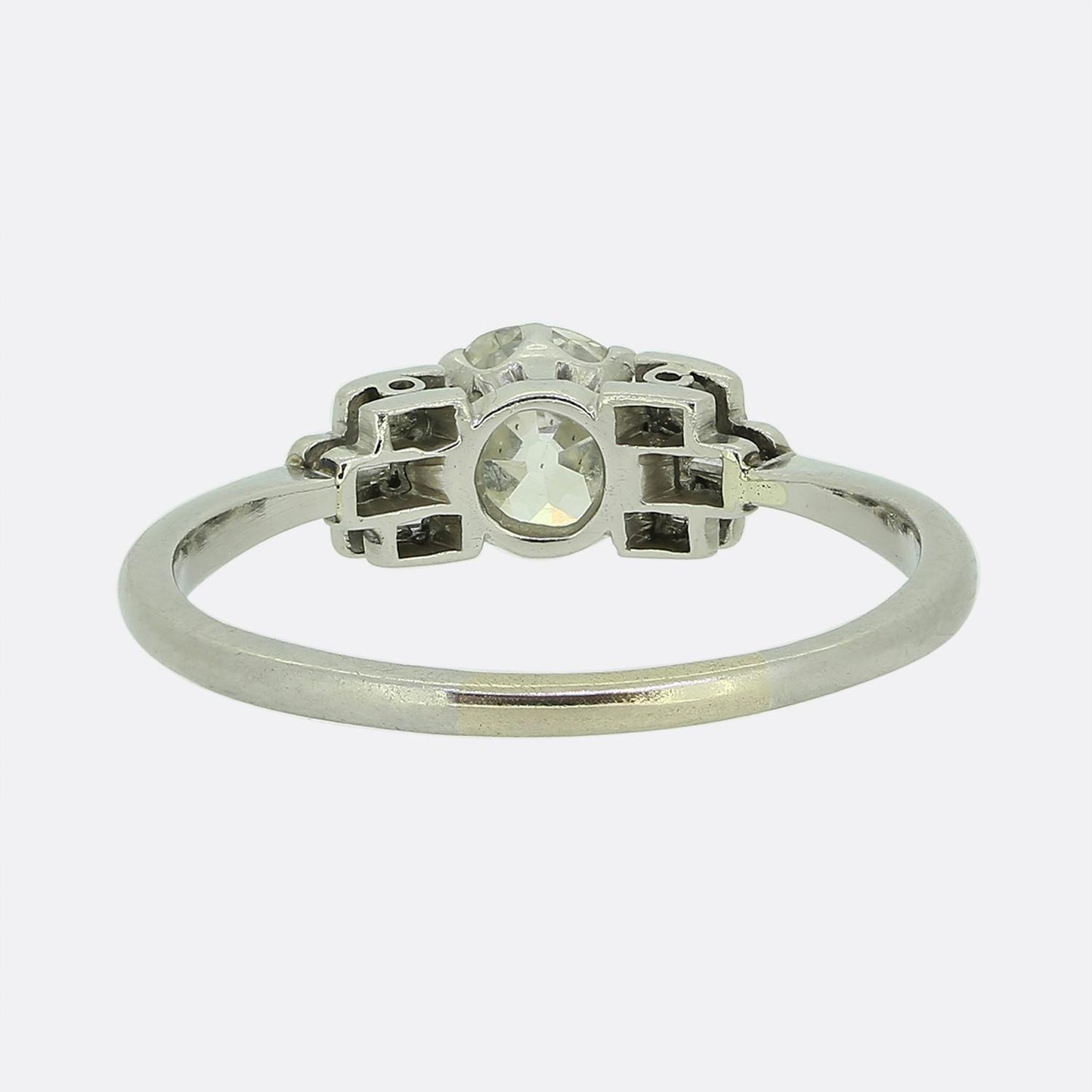 Art Deco 0.80 Carat Old Cut Diamond Ring