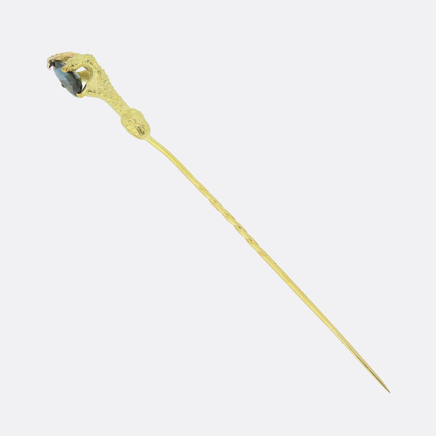 Antique Talon Sapphire Pin