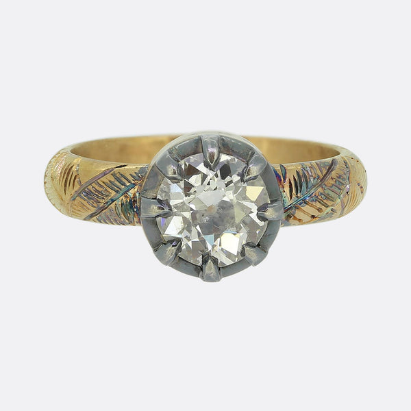1.50 Carat Georgian Style Old Cut Diamond Ring