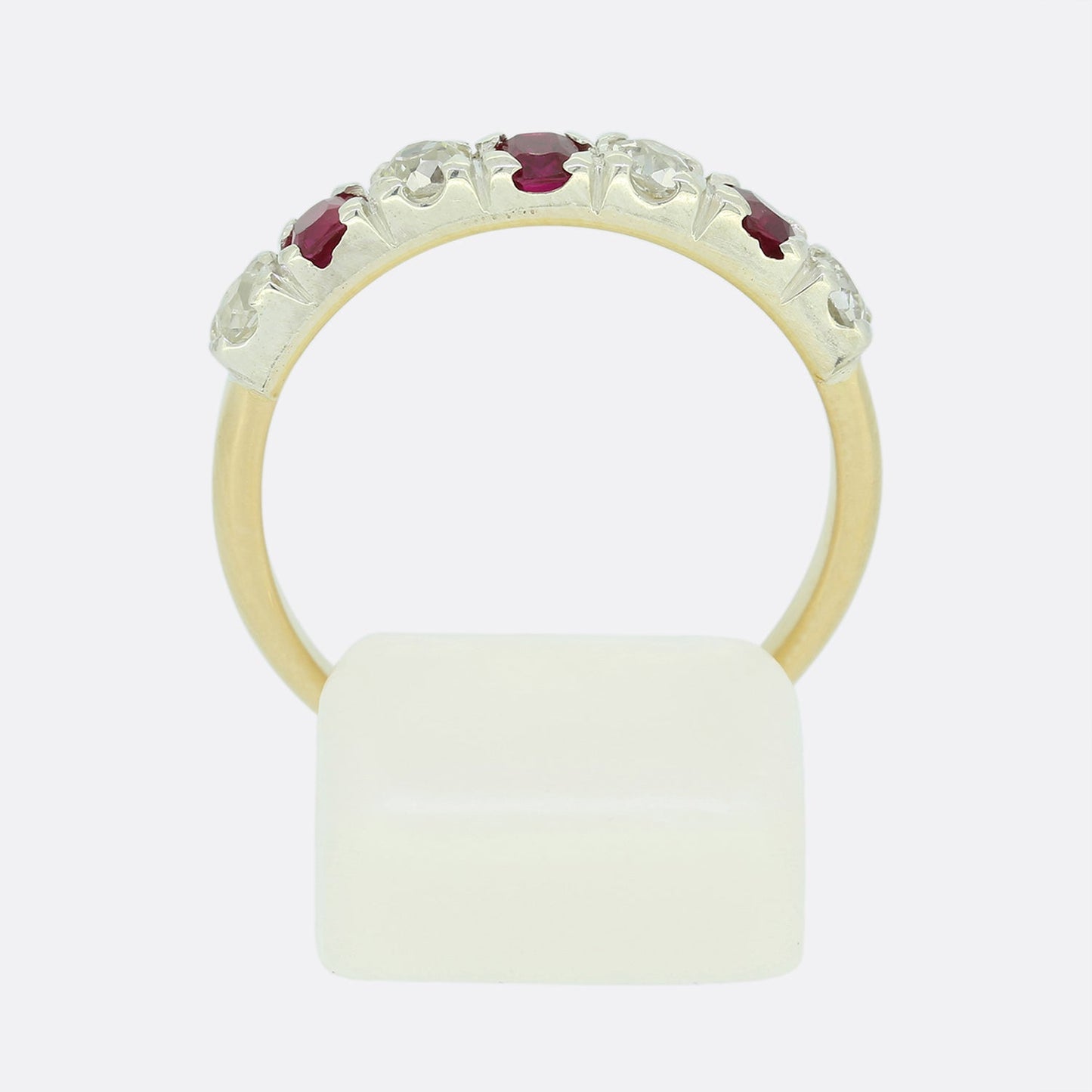 Vintage Ruby and Diamond Band Ring