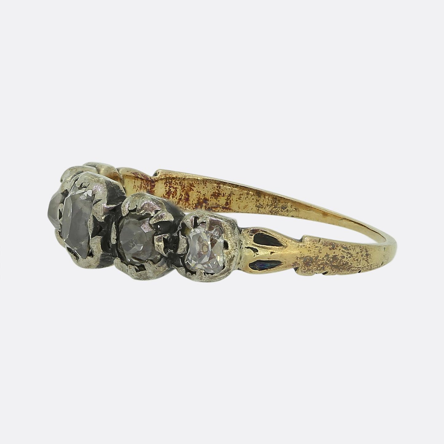 Georgian Old Cut Diamond Five Stone Ring