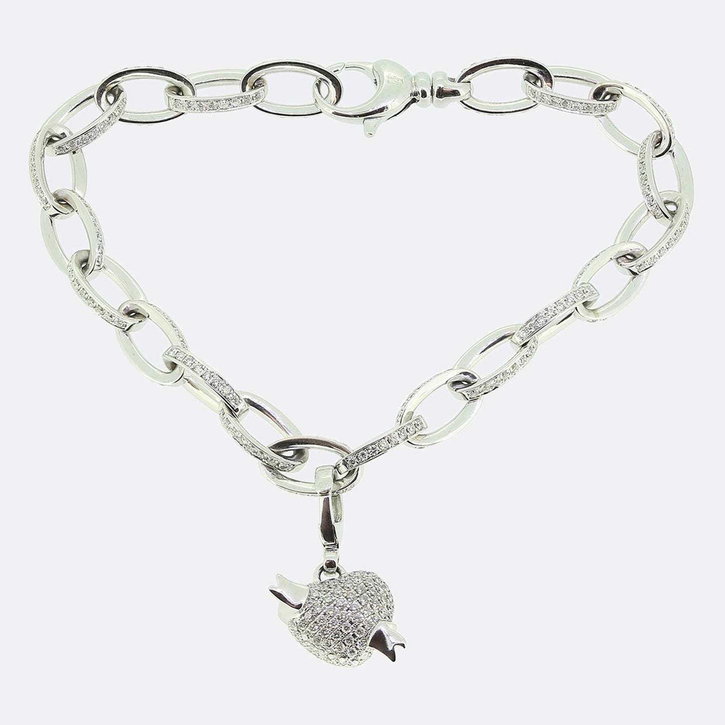 Theo Fennell Diamond Link Charm Bracelet