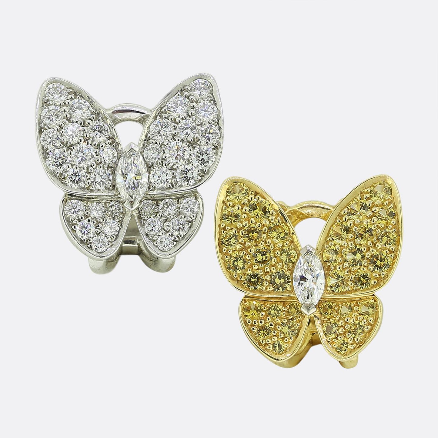 Van Cleef & Arpels Two Butterfly Earrings