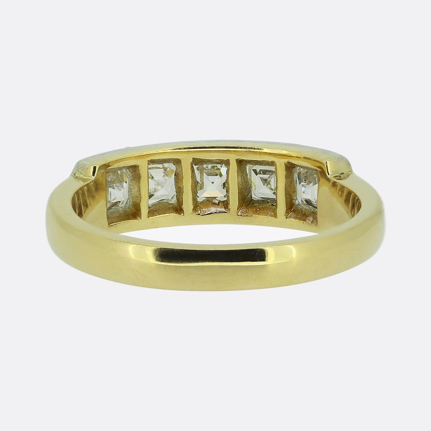 TVJ 0.90 Carat Asscher Cut Diamond Five-Stone Ring