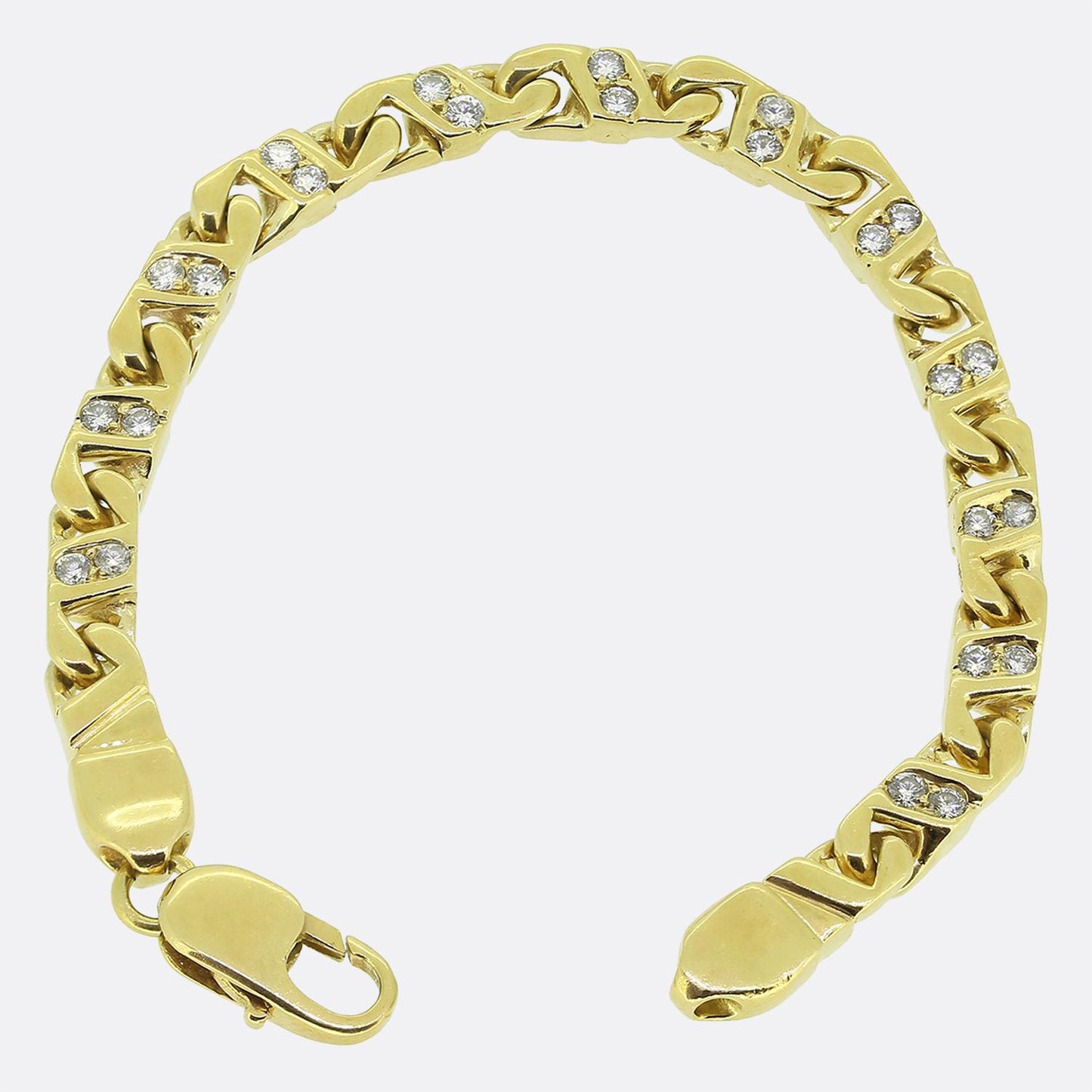 Vintage Diamond Curb Bracelet