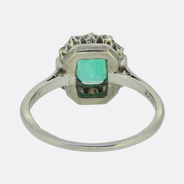 Cropp & Farr Art Deco Emerald and Diamond Ring
