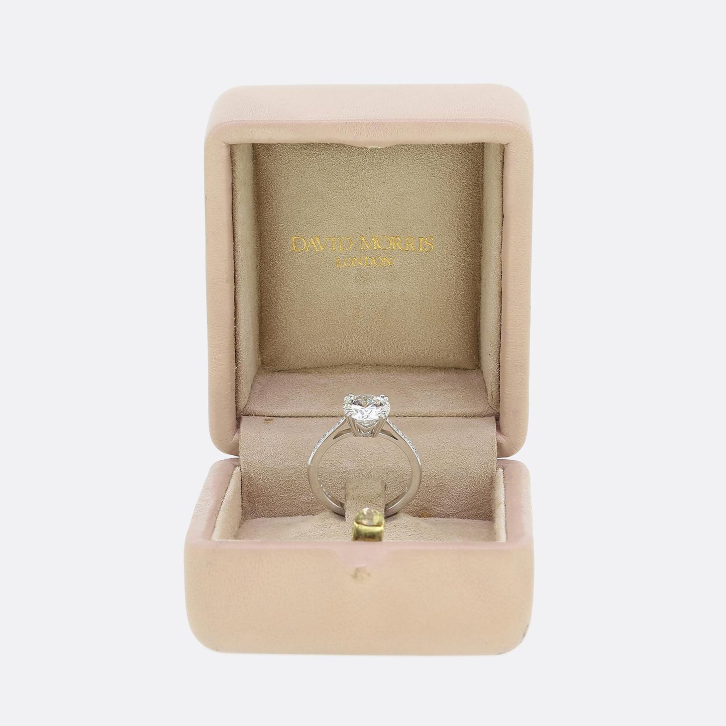 David Morris 2.01 Carat Brilliant Cut Diamond Solitaire Engagement Ring