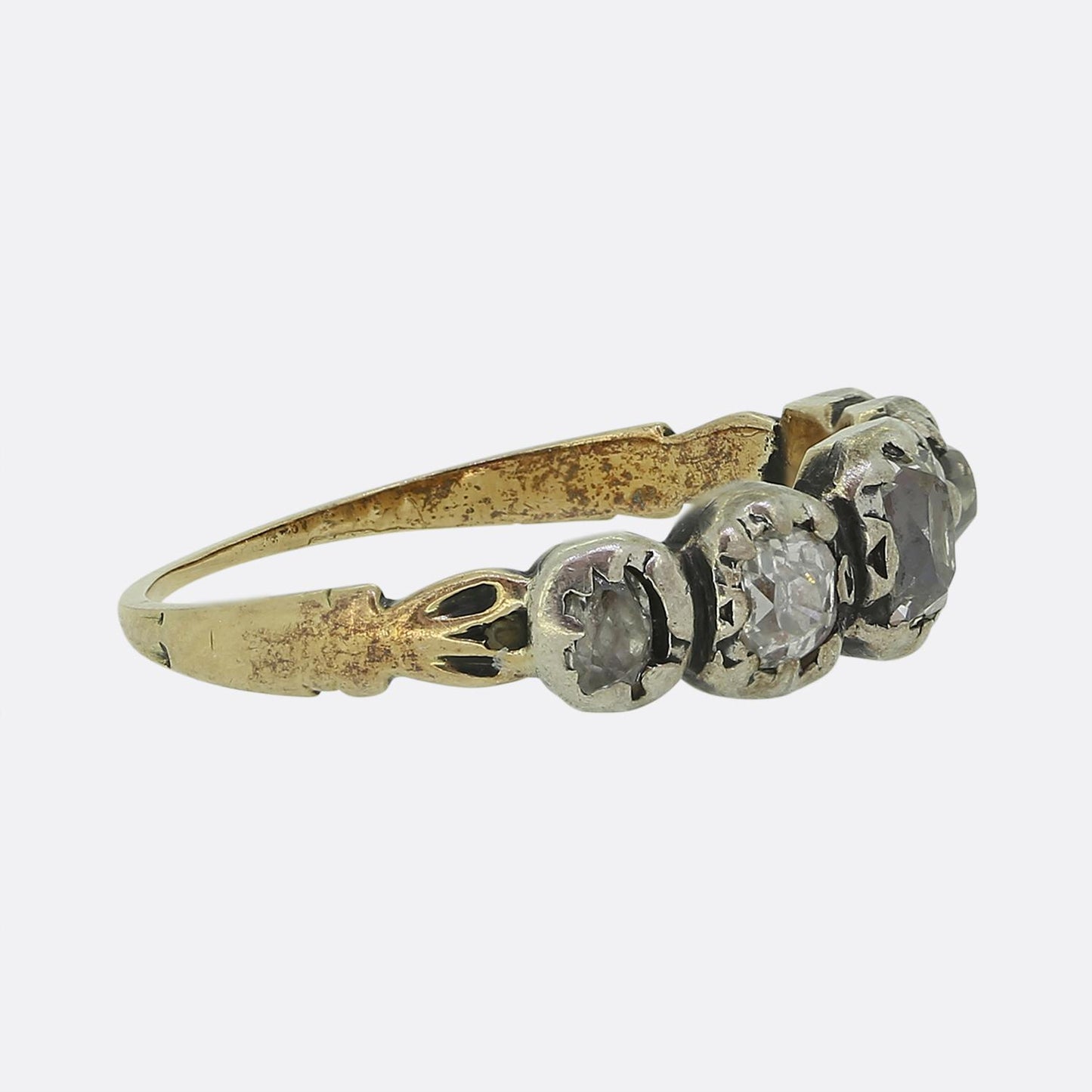 Georgian Old Cut Diamond Five Stone Ring