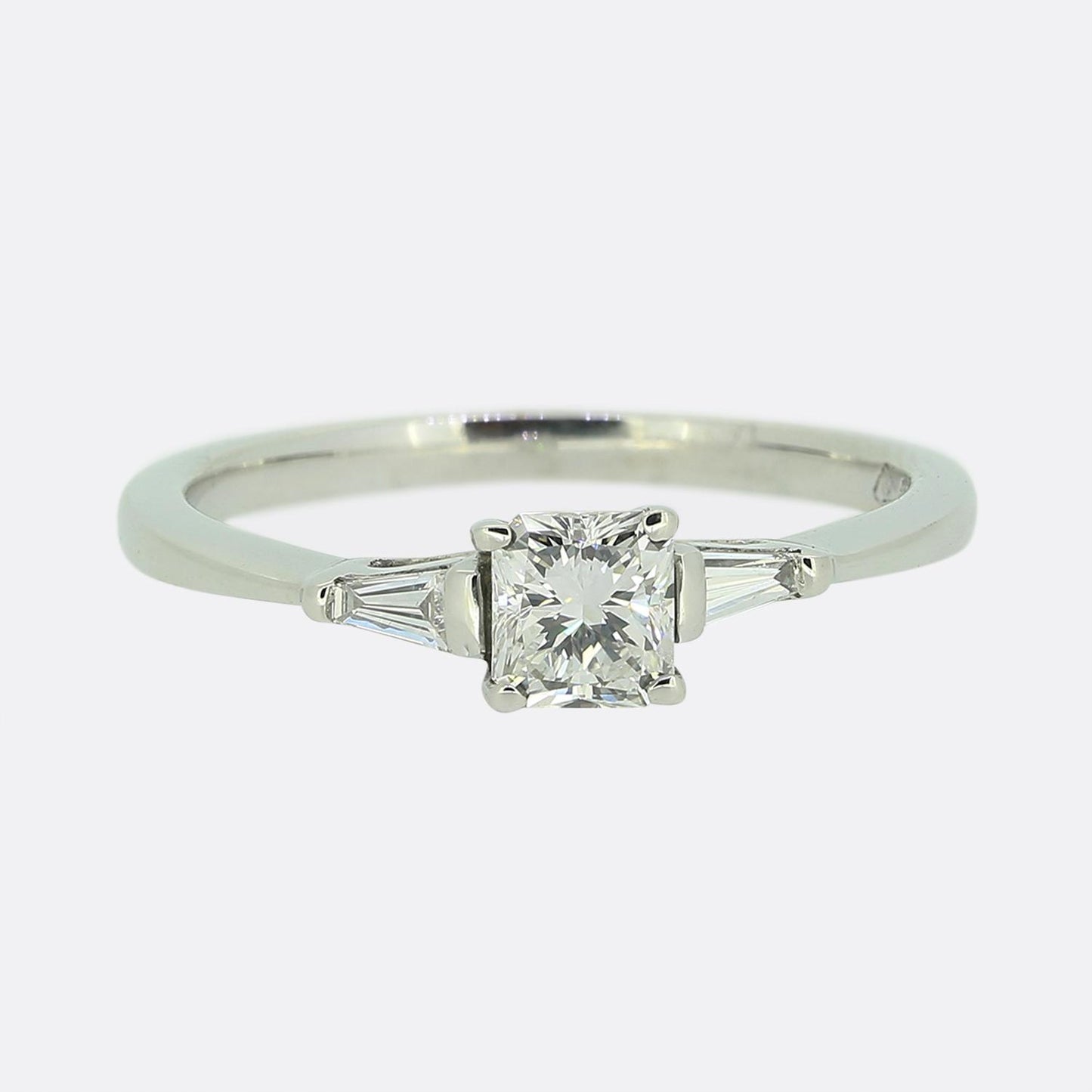 0.35 Carat Princess Cut Diamond Solitaire Ring