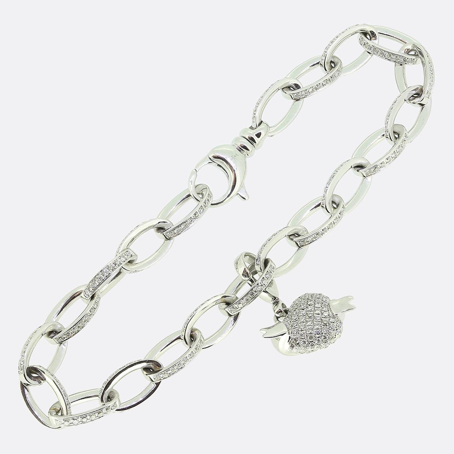 Theo Fennell Diamond Link Charm Bracelet