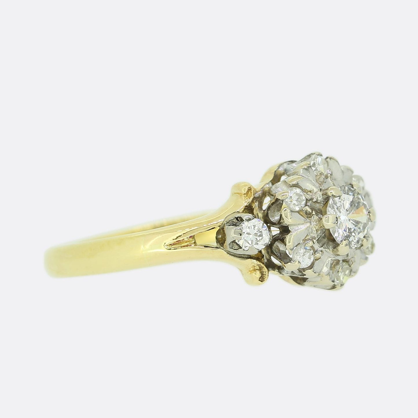 0.35 Carat Diamond Daisy Cluster Ring