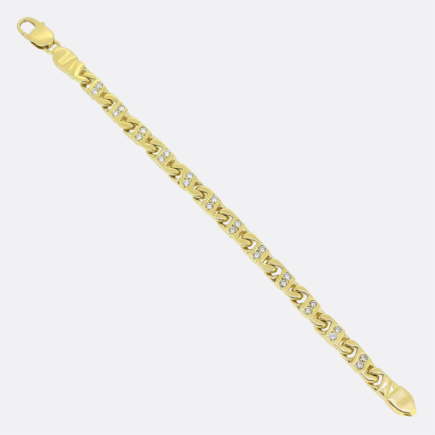Vintage Diamond Curb Bracelet