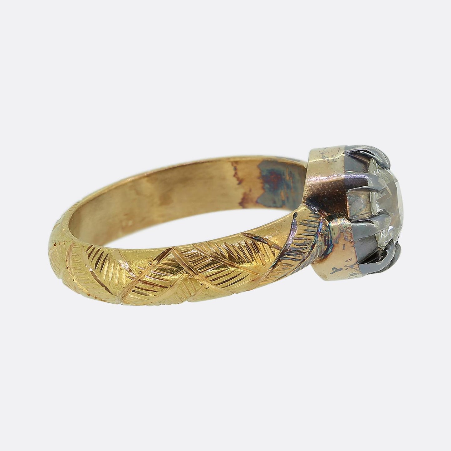 1.50 Carat Georgian Style Old Cut Diamond Ring