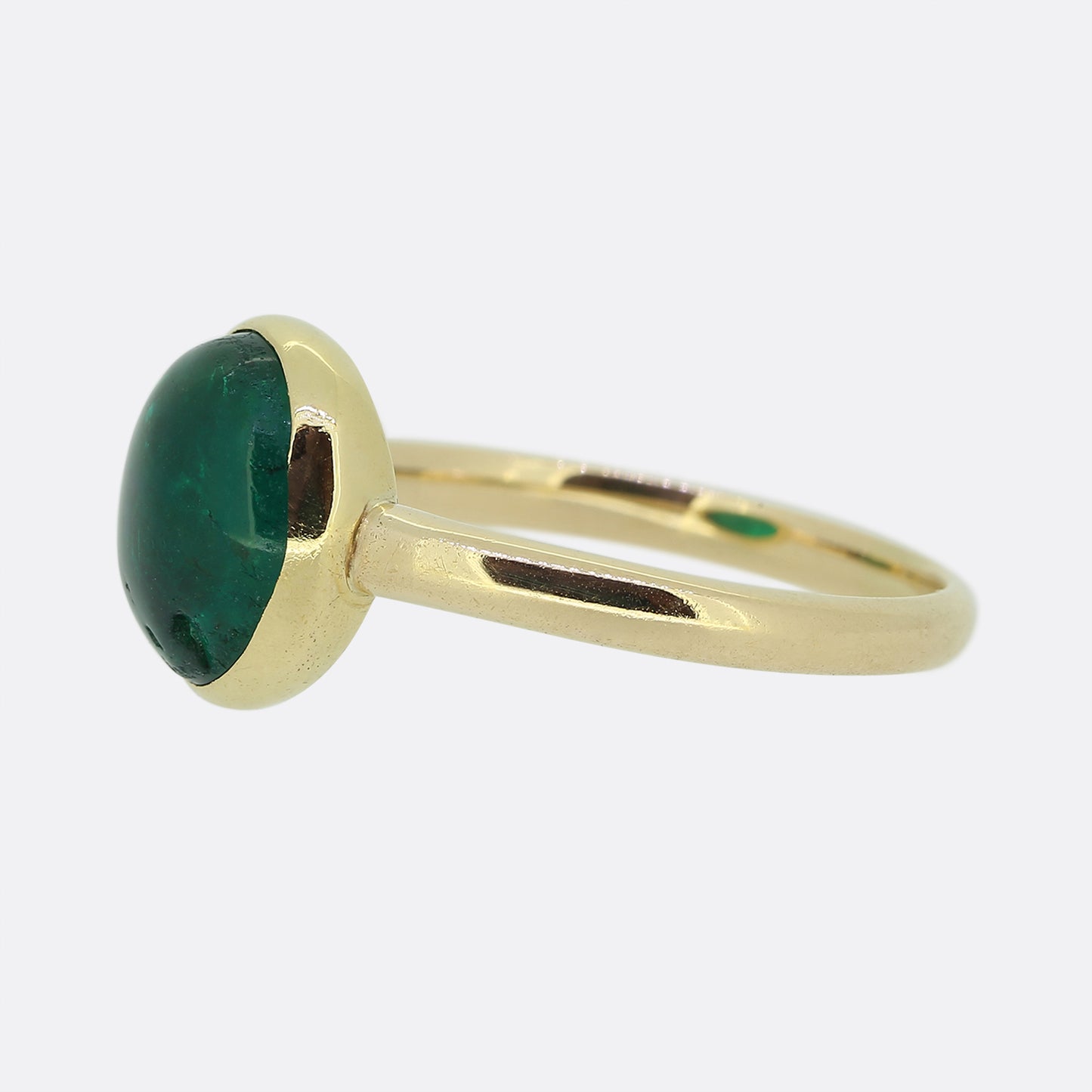Antique Cabochon Colombian Emerald Ring