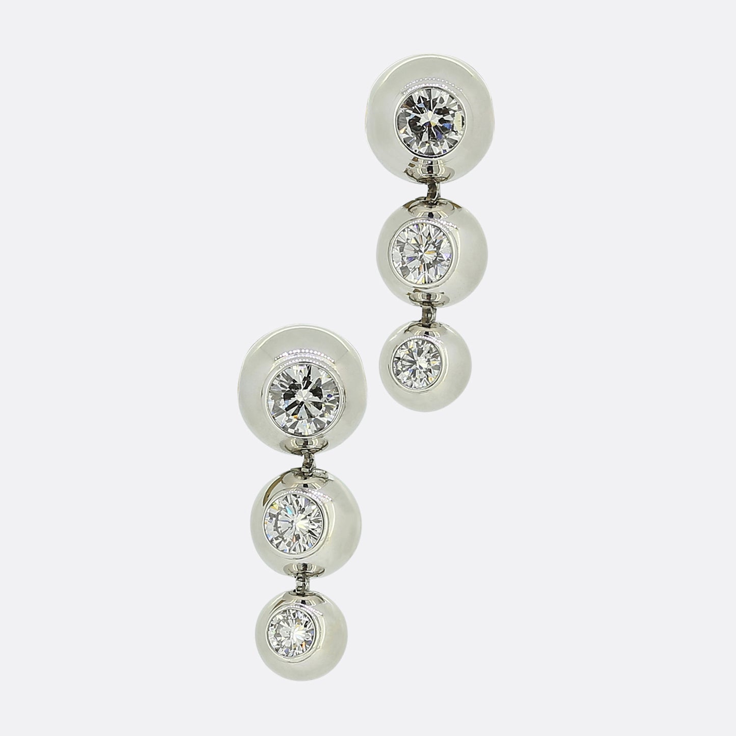 Cartier Perle de Diamants Drop Earrings