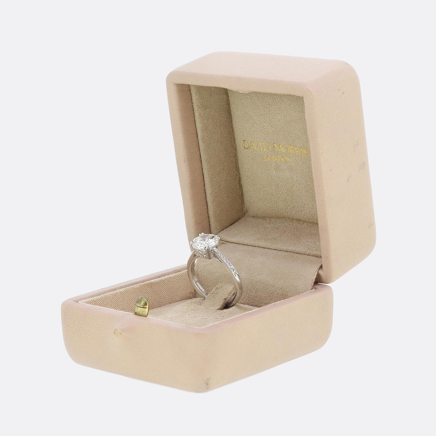 David Morris 2.01 Carat Brilliant Cut Diamond Solitaire Engagement Ring